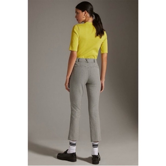 Anthropologie The Essential Collection Slim Ankle Pants in Houndstooth Size 6 - Picture 2 of 11